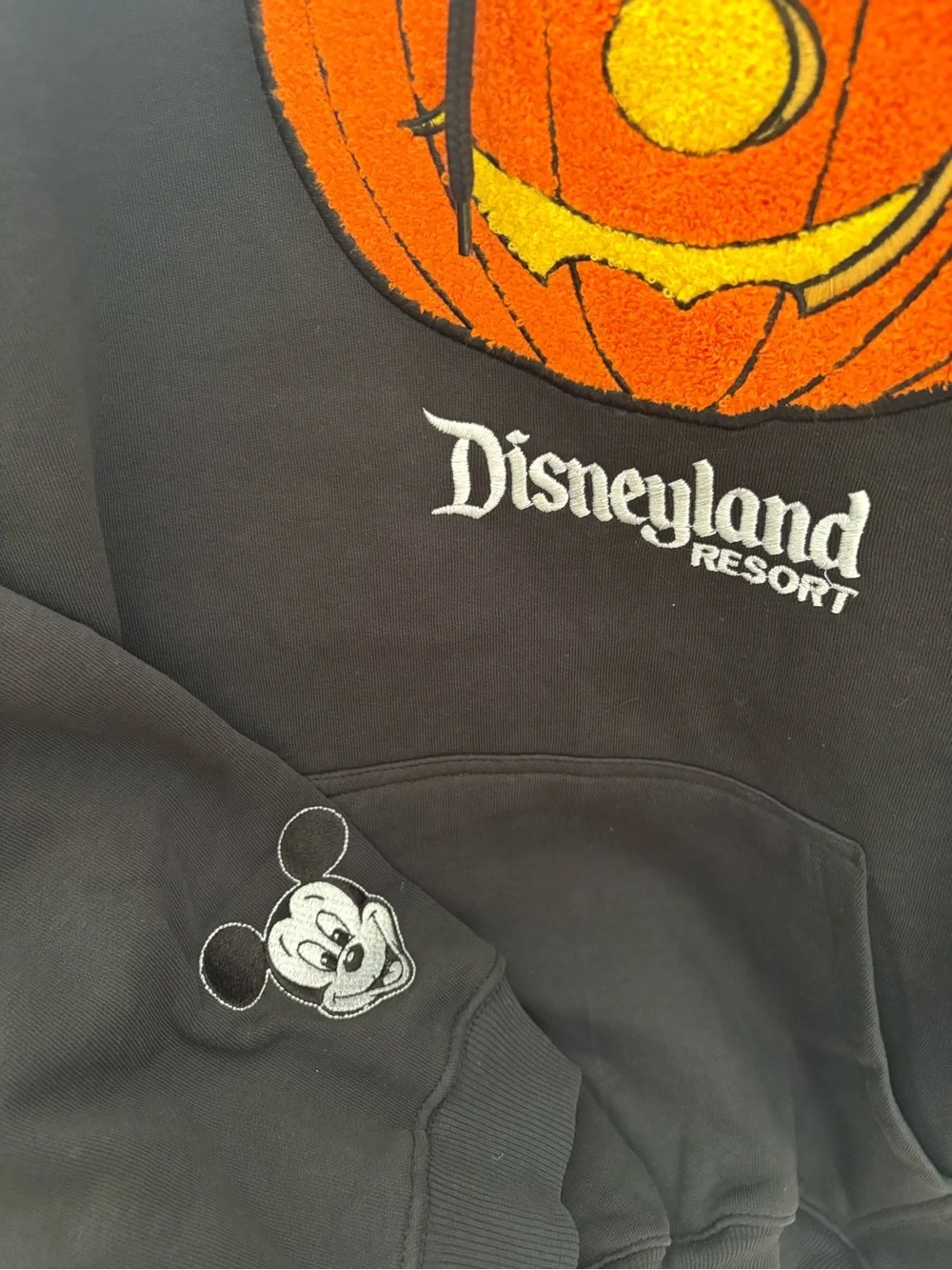 Disney Parks Disneyland 2026 Halloween MickeyMouse Pumpkin pullover Hoodie Larg